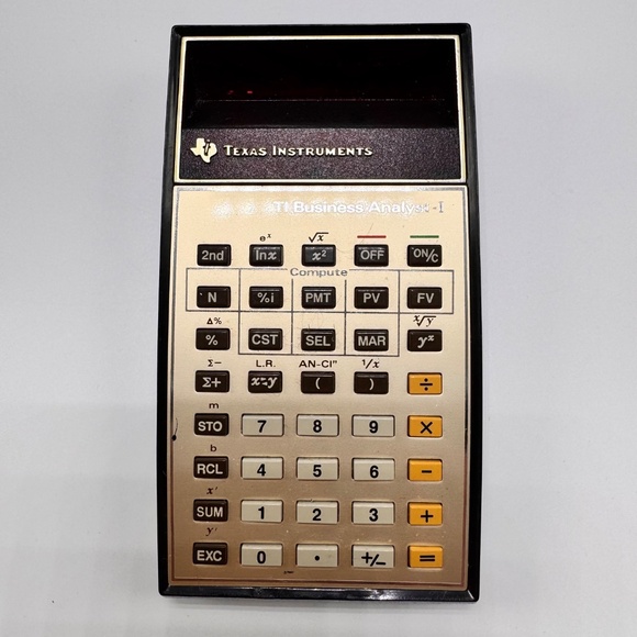 Texas Instruments TI Business Analyst-I Red LED Electronic Calculator w/Case VTG - Picture 3 of 12